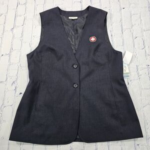 Doc & Amelia MENS SIZE M Gray Polyester Button Medical Vest